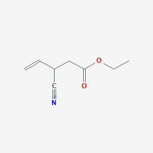 molecular formula C8H11NO2 B8450268 Ethyl 3-cyanopent-4-enoate 