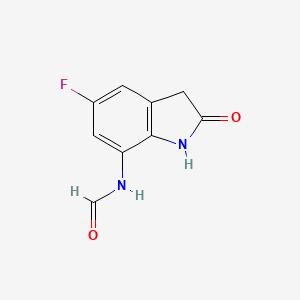 molecular formula C9H7FN2O2 B8450335 N-(5-fluoro-2-oxo-2,3-dihydro-1H-indol-7-yl)-formamide CAS No. 945379-37-3