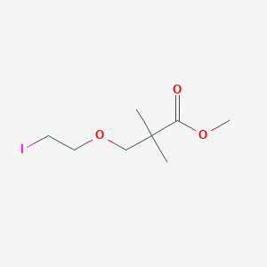 molecular formula C8H15IO3 B8450342 Methyl 3-(2-iodoethoxy)-2,2-dimethylpropanoate 