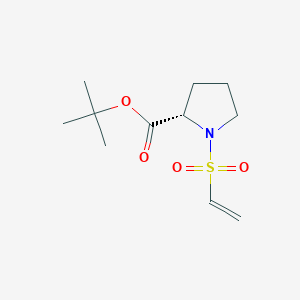 molecular formula C11H19NO4S B8450375 N-(Vinylsulfonyl)-L-proline t-butyl ester 