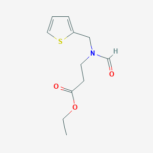 Ethyl 3-[(thiophen-2-ylmethyl)(formyl)amino]propanoate
