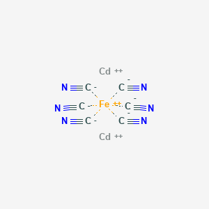 molecular formula C6Cd2FeN6 B084504 Dicadmium hexakis(cyano-C)ferrate(4-) CAS No. 13755-33-4