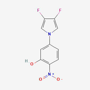 molecular formula C10H6F2N2O3 B8450506 5-(3,4-difluoro-1H-pyrrol-1-yl)-2-nitrophenol 