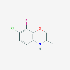 molecular formula C9H9ClFNO B8450547 7-chloro-8-fluoro-3-methyl-2,3-dihydro-4H-1,4-benzoxazine 