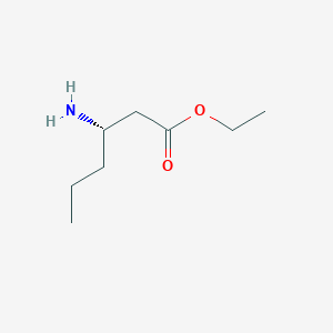 molecular formula C8H17NO2 B8450574 Ethyl (3S)-3-aminohexanoate 