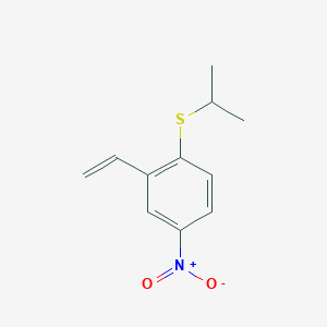 molecular formula C11H13NO2S B8450986 Isopropyl(4-nitro-2-vinylphenyl)sulfane 