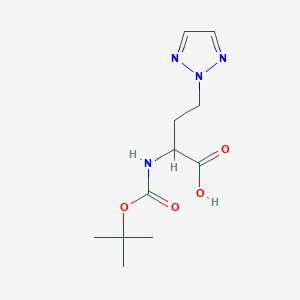 2-Tert-butoxycarbonylamino-4-1,2,3-triazol-2-yl-butyric acid