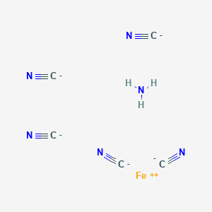 molecular formula C5H3FeN6-3 B084511 Amminepentacyanoferrate(III) CAS No. 13717-31-2