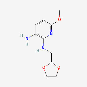 molecular formula C10H15N3O3 B8451128 3-Amino-2-(1,3-dioxolan-2-ylmethyl)amino-6-methoxypyridine 