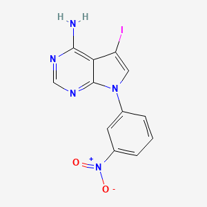 5-iodo-7-(3-nitrophenyl)-7H-pyrrolo[2,3-d]pyrimidin-4-amine