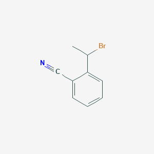 molecular formula C9H8BrN B8451303 2-(1-Bromoethyl)benzonitrile 