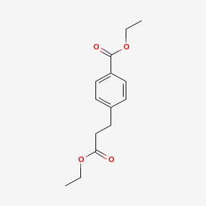 molecular formula C14H18O4 B8451317 Ethyl 3-(4-carboethoxyphenyl)propionate CAS No. 38628-52-3
