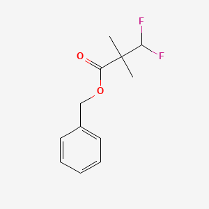 molecular formula C12H14F2O2 B8451536 Benzyl 3,3-difluoro-2,2-dimethylpropanoate 