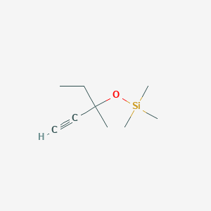 molecular formula C9H18OSi B8451544 Trimethyl[(3-methylpent-1-yn-3-yl)oxy]silane CAS No. 62785-88-0