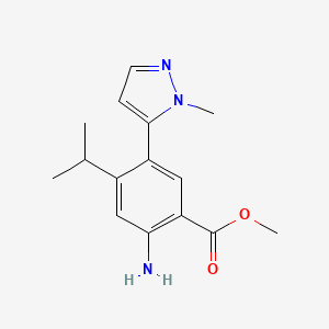 methyl 2-amino-4-isopropyl-5-(1-methyl-1H-pyrazol-5-yl)benzoate