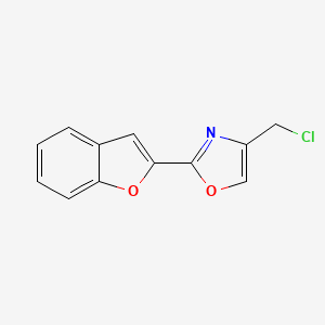 molecular formula C12H8ClNO2 B8451550 2-(2-Benzofuranyl)-4-chloromethyloxazole 