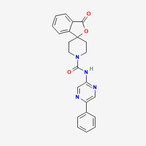 3-oxo-N-(5-phenylpyrazin-2-yl)spiro[2-benzofuran-1,4'-piperidine]-1'-carboxamide