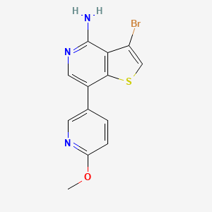 3-Bromo-7-(6-methoxypyridin-3-yl)thieno[3,2-c]pyridin-4-amine