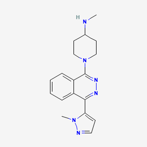 molecular formula C18H22N6 B8451674 N-methyl-1-(4-(1-methyl-1H-pyrazol-5-yl)phthalazin-1-yl)piperidin-4-amine 