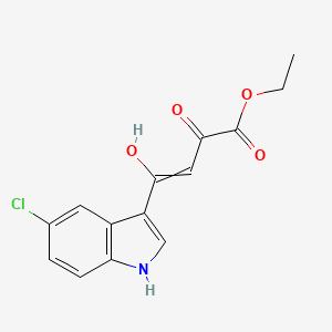 molecular formula C14H12ClNO4 B8451698 Ethyl 4-(5-chloro-1H-indol-3-yl)-4-hydroxy-2-oxobut-3-enoate CAS No. 245427-71-8