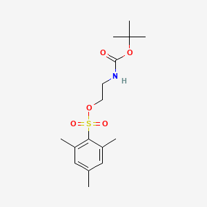 molecular formula C16H25NO5S B8451713 2-((tert-Butoxycarbonyl)amino)ethyl 2,4,6-trimethylbenzenesulfonate CAS No. 473584-10-0