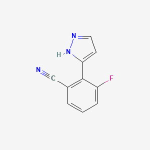 3-fluoro-2-(1H-pyrazol-5-yl)benzonitrile