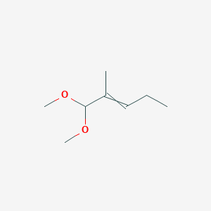 molecular formula C8H16O2 B8451767 1,1-Dimethoxy-2-methylpent-2-ene CAS No. 87128-43-6