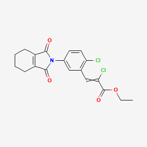 N-[4-chloro-3-(2-chloro-2-ethoxycarbonylethenyl)phenyl]-3,4,5,6-tetrahydrophthalimide
