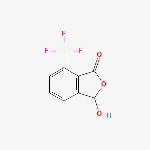 molecular formula C9H5F3O3 B8451799 1(3H)-Isobenzofuranone, 3-hydroxy-7-(trifluoromethyl)- 