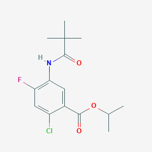 Isopropyl 2-chloro-5-((2,2-dimethylpropanoyl)amino)-4-fluorobenzoate