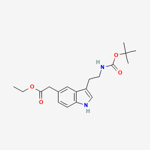 ethyl 3-[2-(N-tert-butyloxycarbonylamino)ethyl]-1H-indole-5-acetate