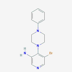molecular formula C15H17BrN4 B084521 Piperazine, 1-(3-amino-5-bromo-4-pyridyl)-4-phenyl- CAS No. 14549-62-3