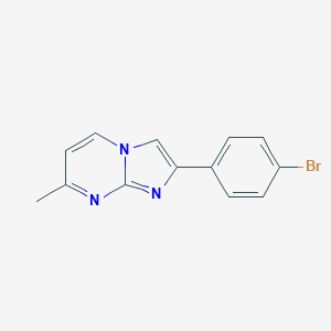 molecular formula C13H10BrN3 B084524 2-(4-溴苯基)-7-甲基咪唑并[1,2-a]嘧啶 CAS No. 13694-13-8