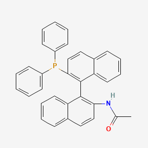 molecular formula C34H26NOP B8452654 N-[(1R)-2'-(Diphenylphosphino)[1,1'-binaphthalen]-2-yl]-acetamide 