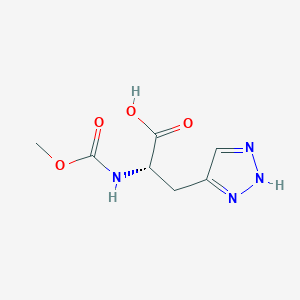 (S)-2-(methoxycarbonylamino)-3-(1H-1,2,3-triazol-4-yl)propanoic acid