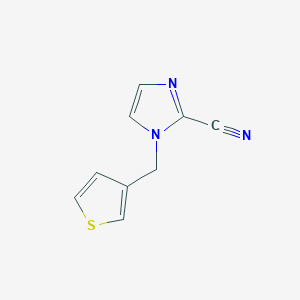 molecular formula C9H7N3S B8452692 2-Cyano-1-(3-thienylmethyl)-1H-imidazole 