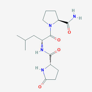 molecular formula C16H26N4O4 B8452717 5-Oxo-L-prolyl-D-leucyl-L-prolinamide CAS No. 78058-30-7