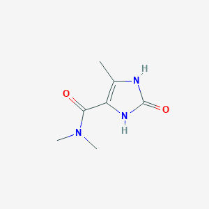 molecular formula C7H11N3O2 B8452745 2,3-Dihydro-2-oxo-4,N,N-trimethyl-1H-imidazole-5-carboxamide 