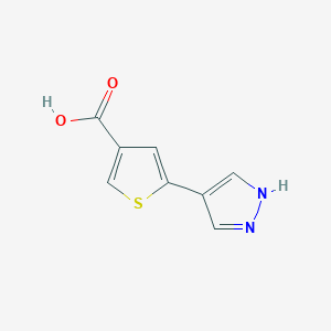 molecular formula C8H6N2O2S B8452751 5-(1H-Pyrazol-4-YL)thiophene-3-carboxylic acid 