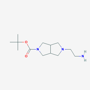 molecular formula C13H25N3O2 B8452755 tert-butyl 5-(2-aminoethyl)hexahydropyrrolo[3,4-c]pyrrole-2(1H)-carboxylate 