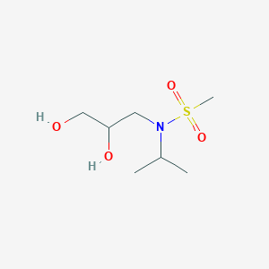 molecular formula C7H17NO4S B8452765 N-(2,3-Dihydroxypropyl)-N-(propan-2-yl)methanesulfonamide CAS No. 87036-93-9