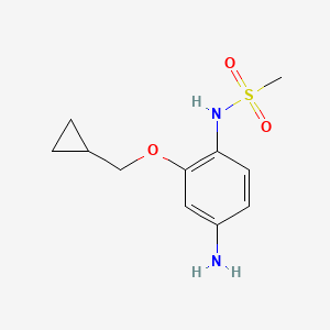 molecular formula C11H16N2O3S B8452776 N-(4-amino-2-(cyclopropylmethoxy)phenyl)-methanesulfonamide 