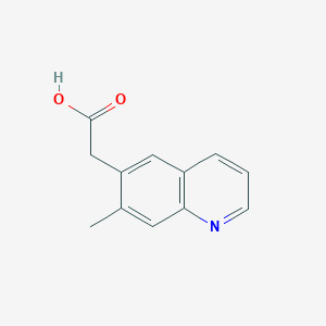 molecular formula C12H11NO2 B8452785 (7-Methyl-quinolin-6-yl)-acetic acid 