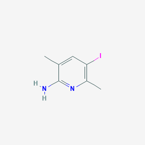 molecular formula C7H9IN2 B8452797 2-Amino-3,6-dimethyl-5-iodopyridine 