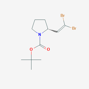 molecular formula C11H17Br2NO2 B8452807 Tert-butyl (2r)-2-(2,2-dibromovinyl)pyrrolidine-1-carboxylate 