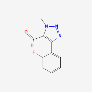molecular formula C10H8FN3O B8452813 4-(2-Fluorophenyl)-1-methyl-1H-1,2,3-triazole-5-carbaldehyde 