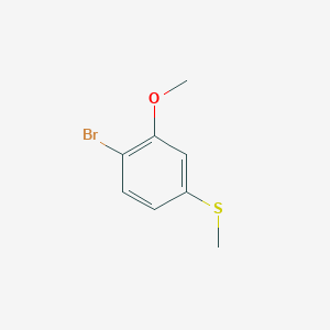 molecular formula C8H9BrOS B8452820 1-Bromo-2-methoxy-4-(methylsulfanyl)benzene 
