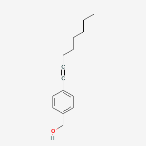molecular formula C15H20O B8452824 4-(1-Octynyl)benzyl alcohol CAS No. 99209-58-2