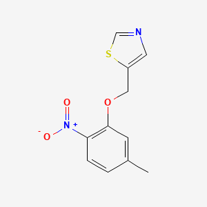 molecular formula C11H10N2O3S B8452843 5-(5-Methyl-2-nitro-phenoxymethyl)-thiazole 