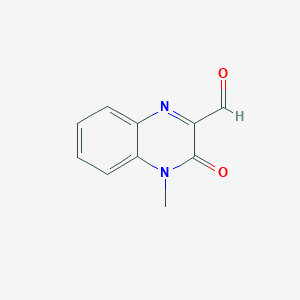 molecular formula C10H8N2O2 B8452846 4-Methyl-3-oxo-3,4-dihydro-quinoxaline-2-carbaldehyde 